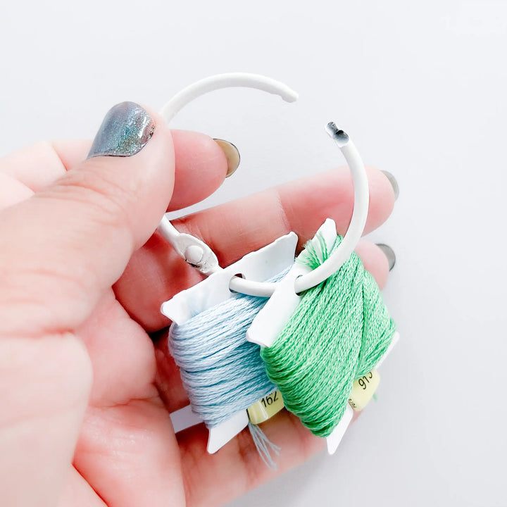 White Metal Bobbin Rings