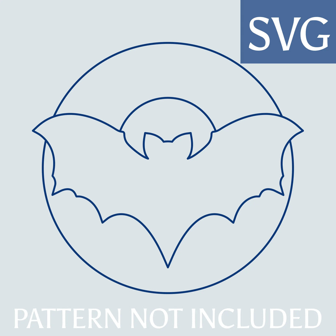 SVG : Moonlit Bat & Blooms Wall Hanging