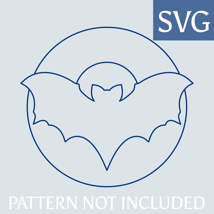 SVG : Moonlit Bat & Blooms Wall Hanging