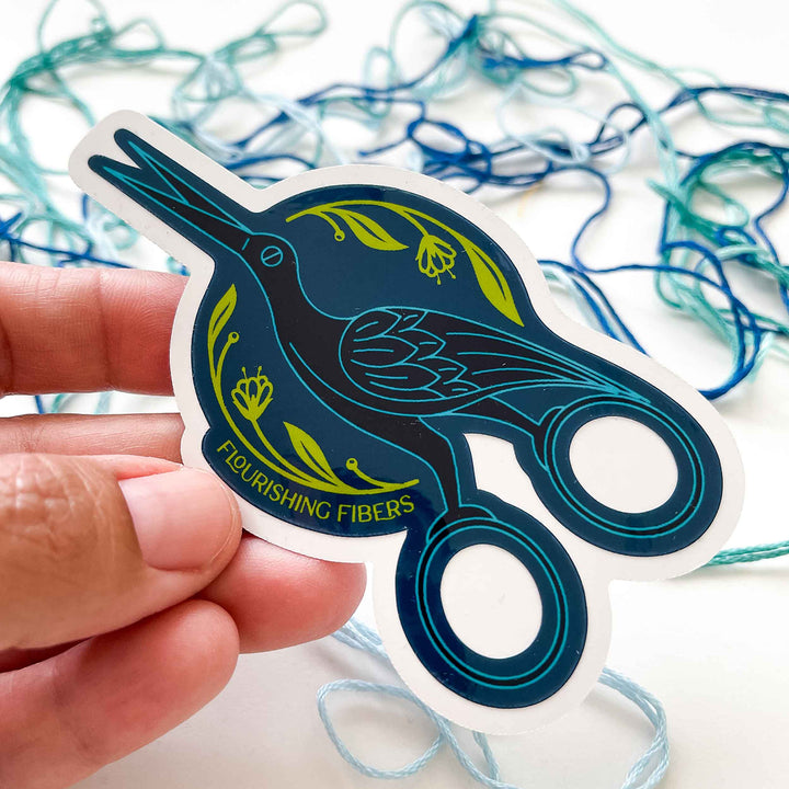 Stork Embroidery Sticker
