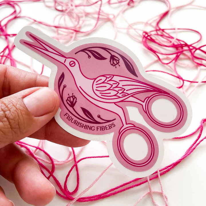 Stork Embroidery Sticker