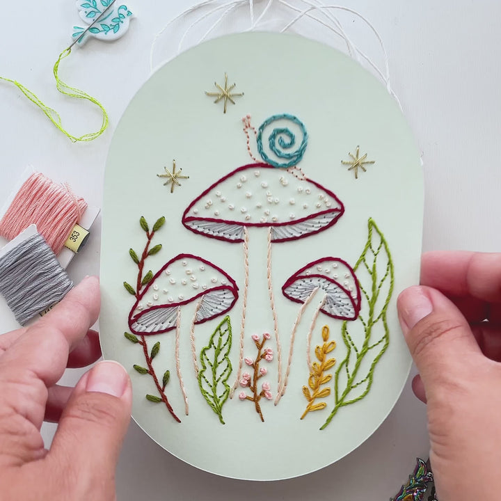 Mushroom Forest & Snail Wall Hanging