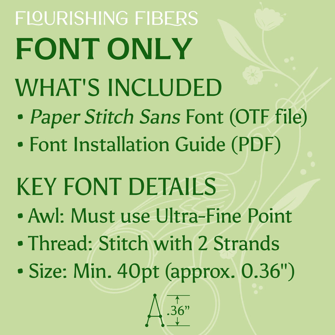 Paper Stitch Sans Font + Templates