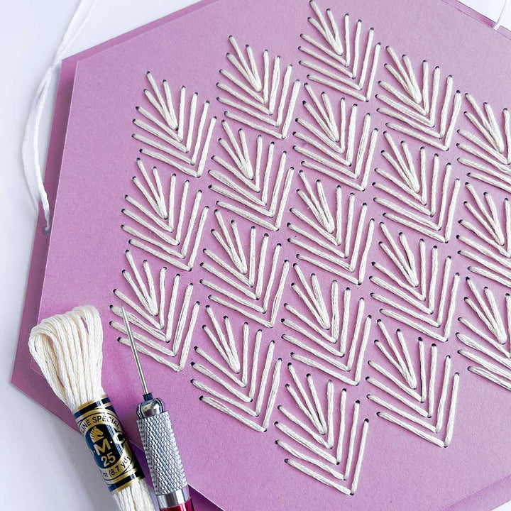 Chevrons Hex Wall Hanging