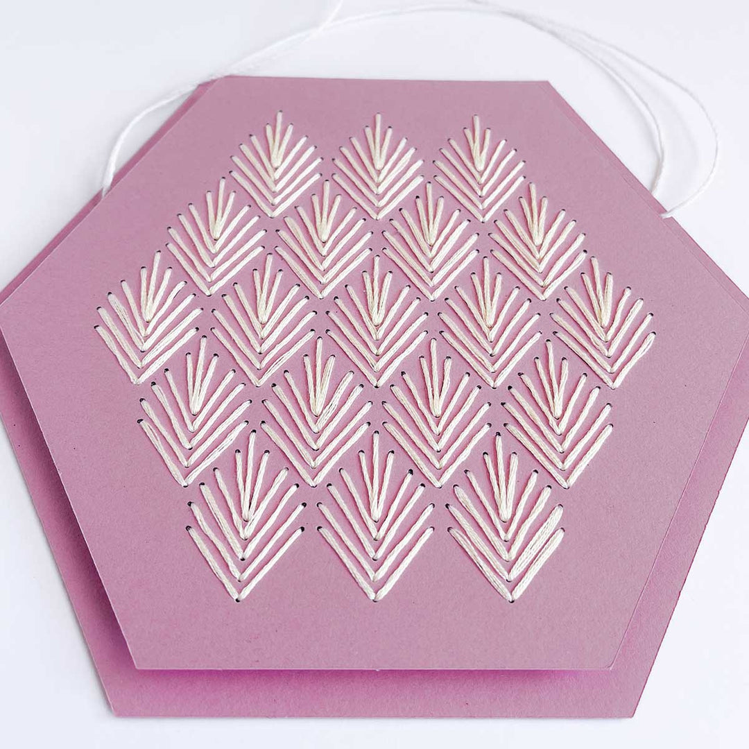 Chevrons Hex Wall Hanging