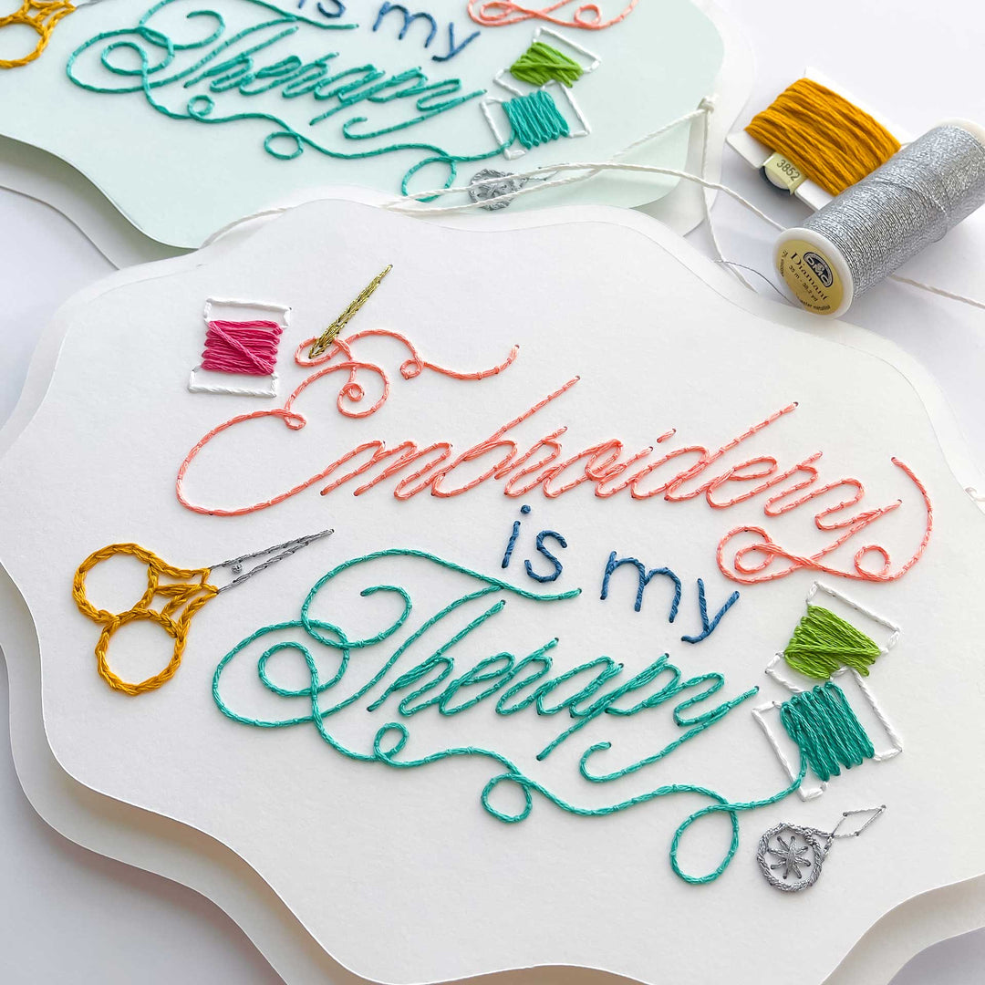 Embroidery is my Therapy Wall Hanging