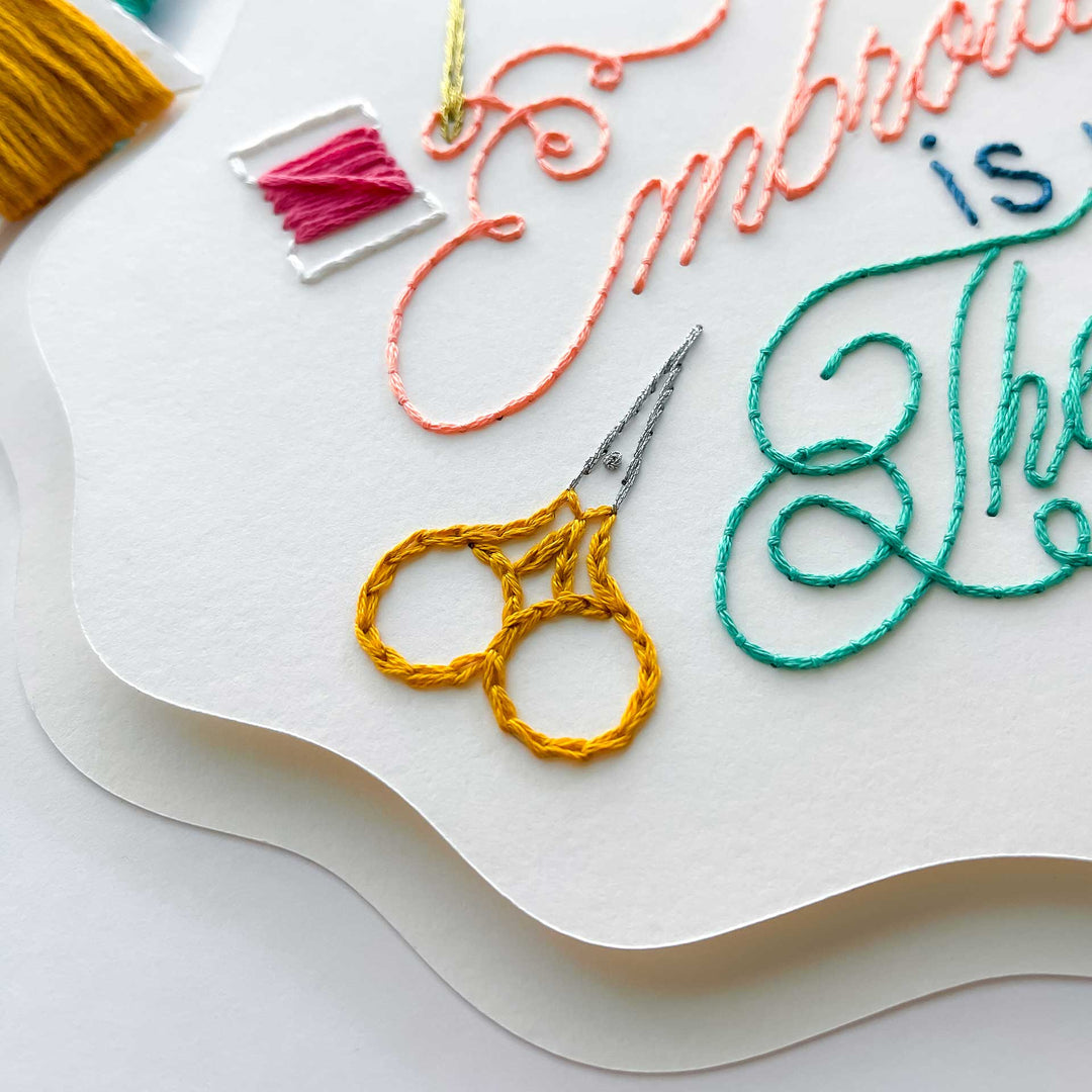 Embroidery is my Therapy Wall Hanging