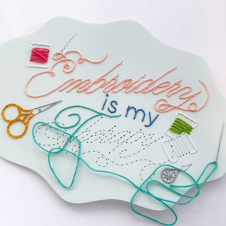 Embroidery is my Therapy Wall Hanging