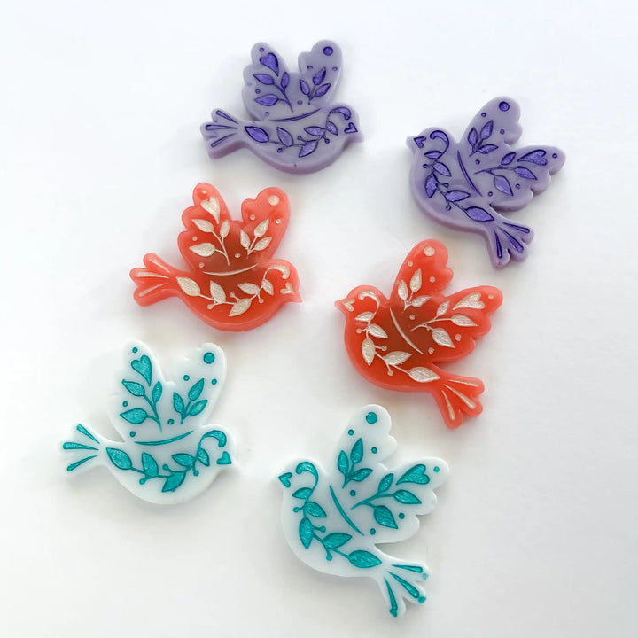 Floral Dove Needle Minder