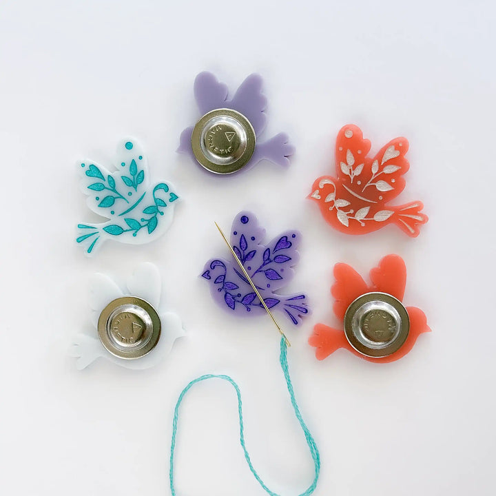 Floral Dove Needle Minder