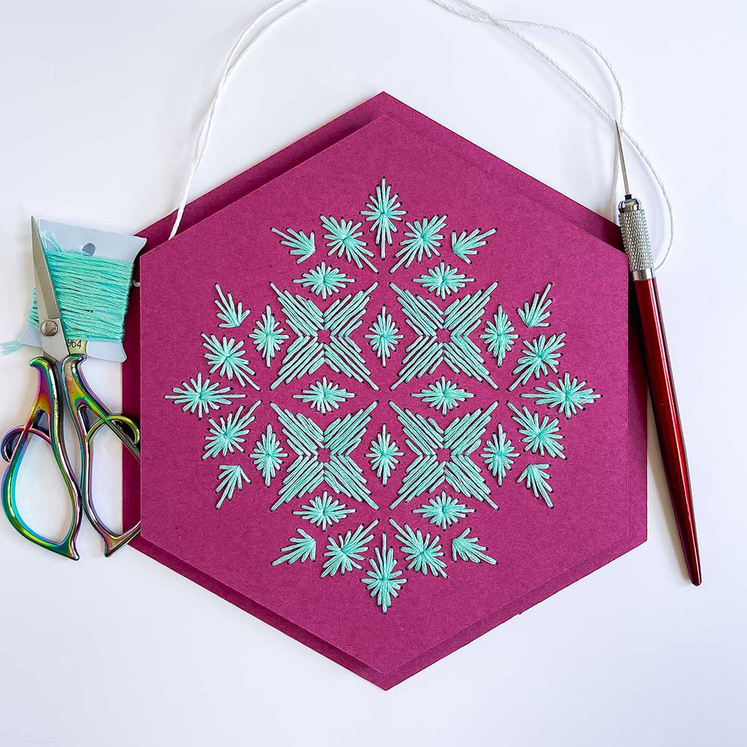 Kaleidoscope Hex Wall Hanging