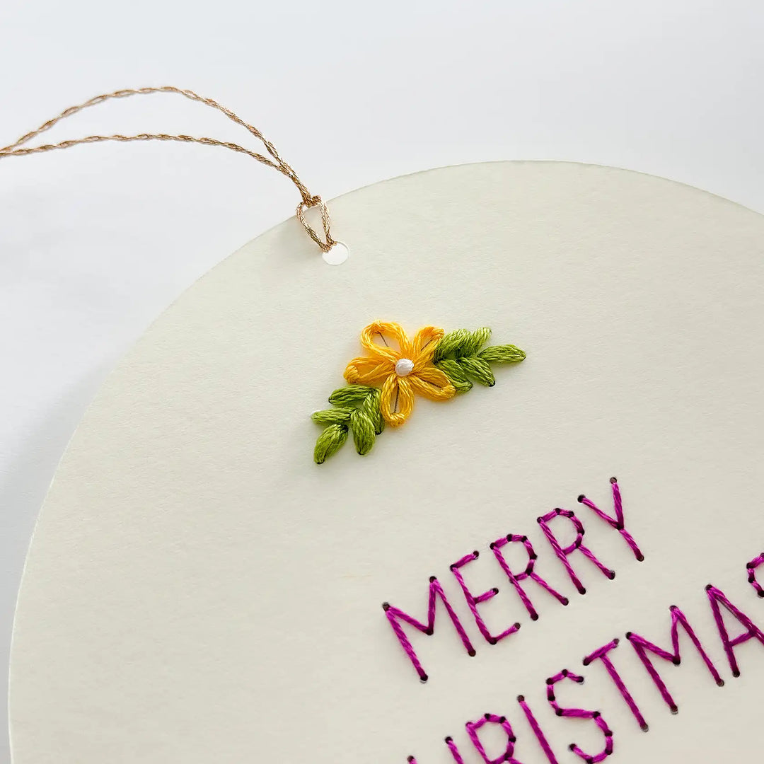 Merry Christmas Flower Ornament PDF