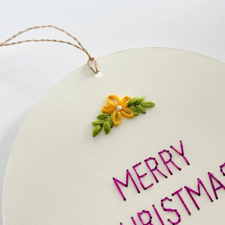 Merry Christmas Flower Ornament PDF