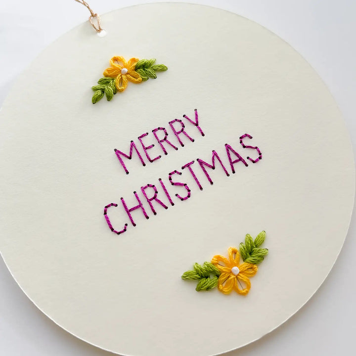 Merry Christmas Flower Ornament PDF