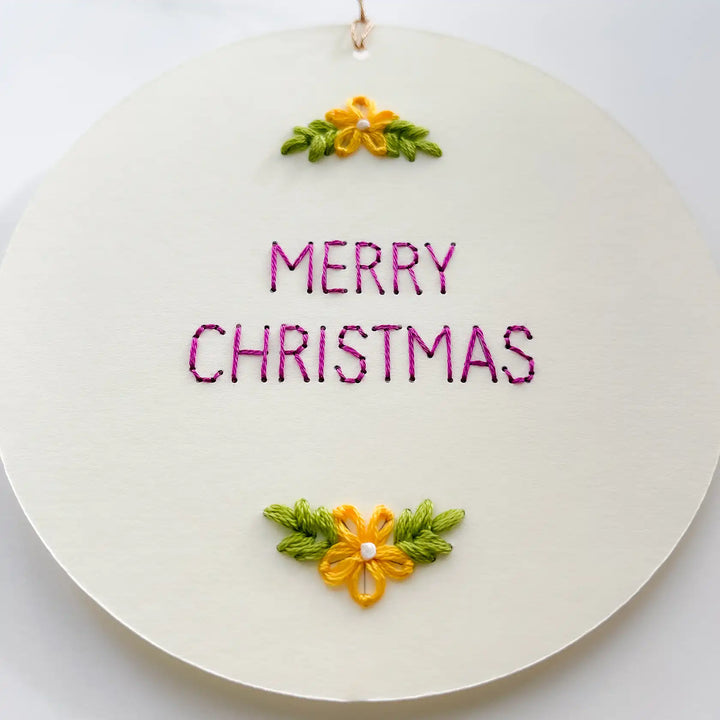 Merry Christmas Flower Ornament PDF