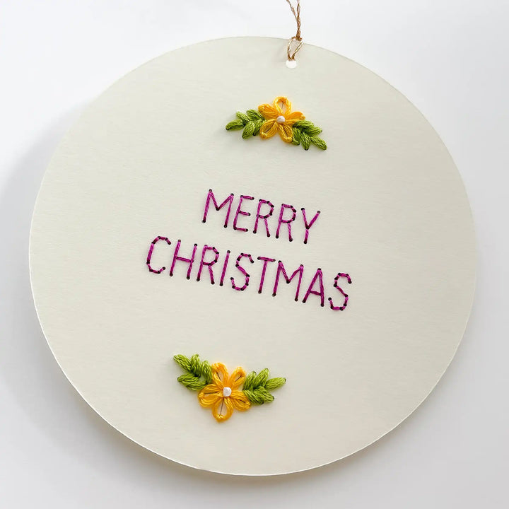 Merry Christmas Flower Ornament PDF