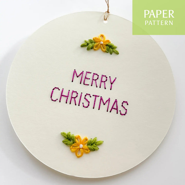Merry Christmas Flower Ornament PDF