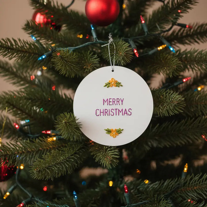 Merry Christmas Flower Ornament PDF