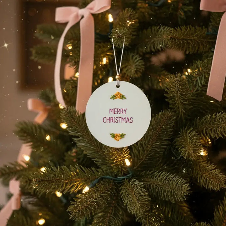 Merry Christmas Flower Ornament PDF