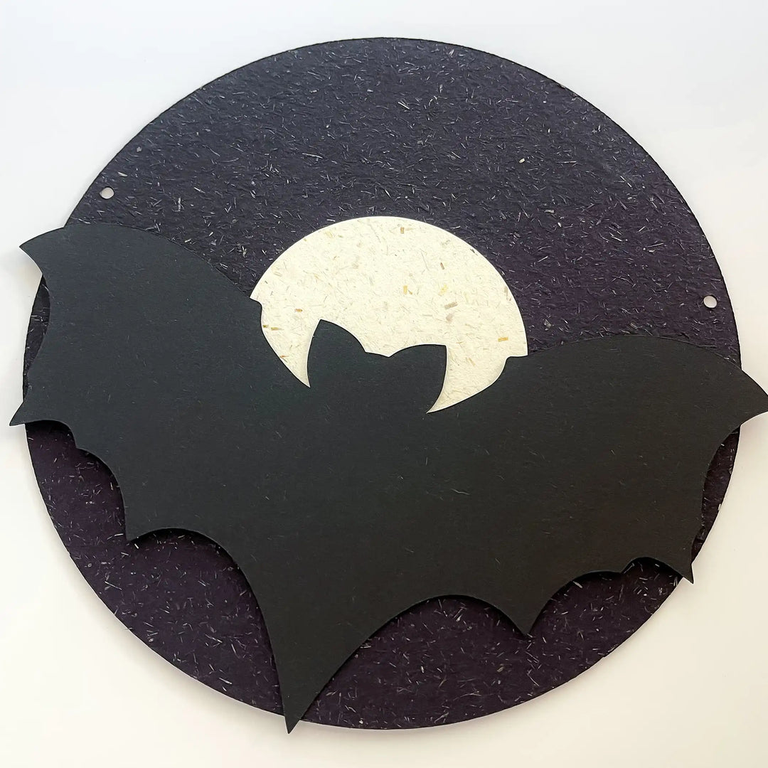 Moonlit Bat & Blooms Wall Hanging