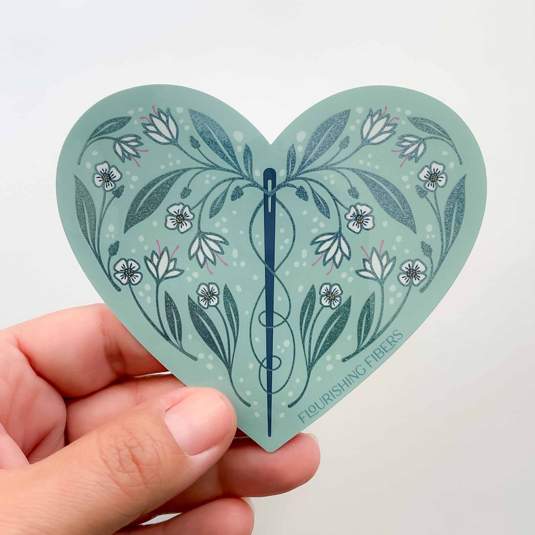 Needle & Thread Love Sticker – Flourishing Fibers