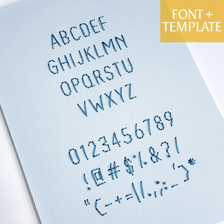 Paper Stitch Sans Font + Templates