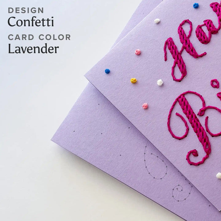 Birthday Daisies & Confetti Card w/Envelope