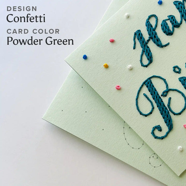 Birthday Daisies & Confetti Card w/Envelope