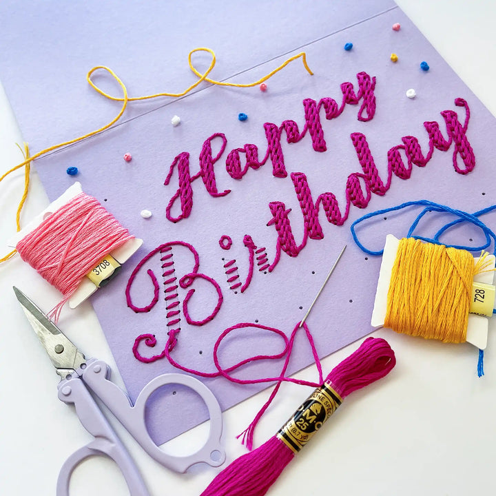 Birthday Daisies & Confetti Card w/Envelope
