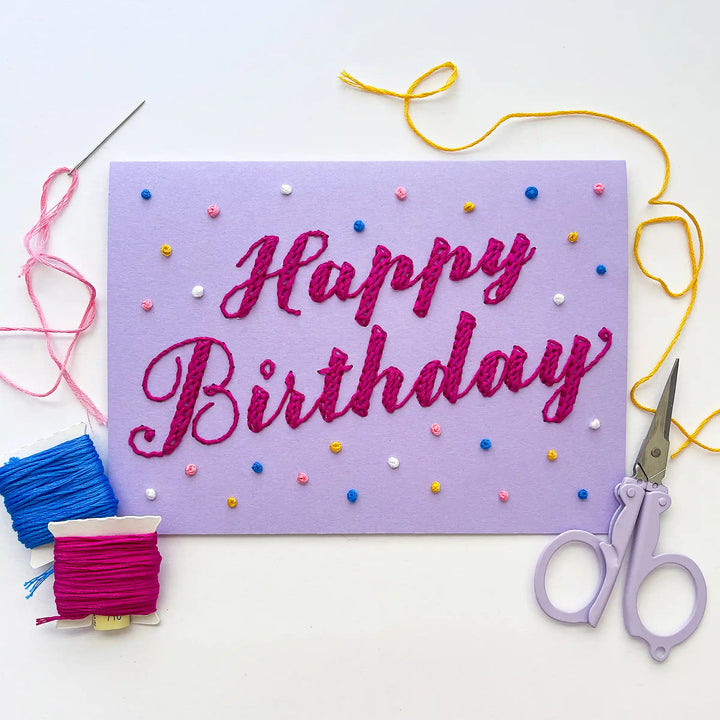 Birthday Daisies & Confetti Card w/Envelope