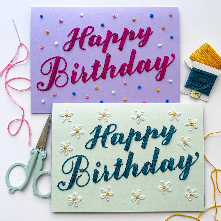 Birthday Daisies & Confetti Card w/Envelope