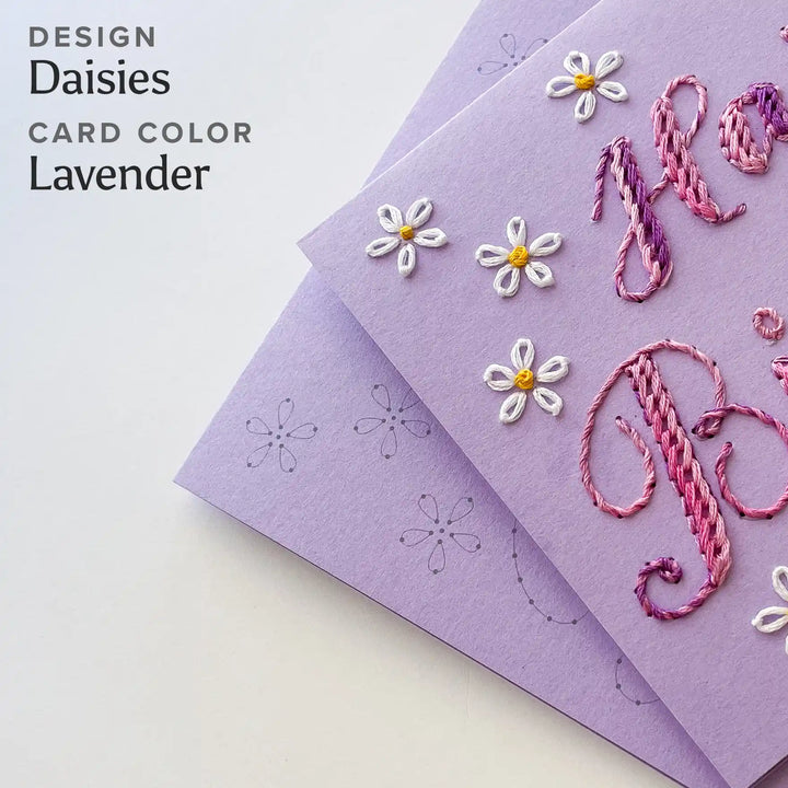 Birthday Daisies & Confetti Card w/Envelope