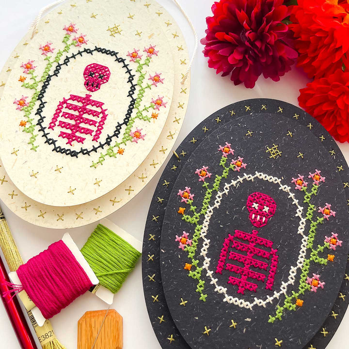 Skeleton Blooms Cross-Stitch PDF