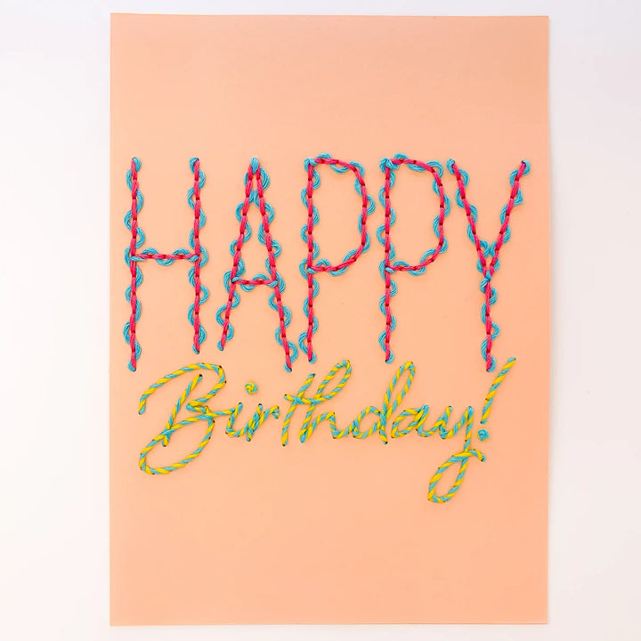 Squiggles & Swirls Birthday Card w/Envelope