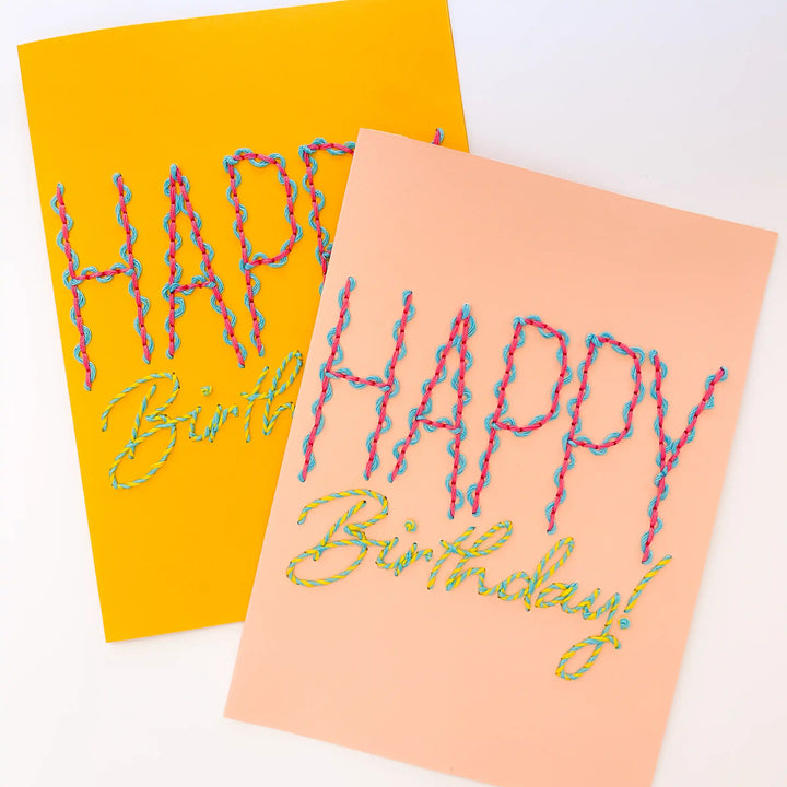 Squiggles & Swirls Birthday Card w/Envelope