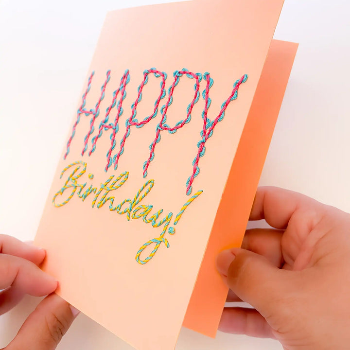 Squiggles & Swirls Birthday Card w/Envelope