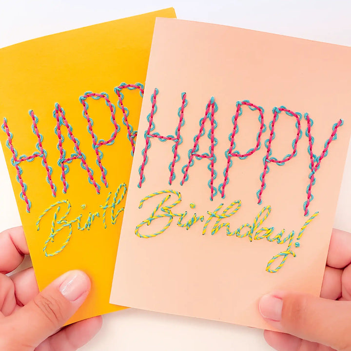 Squiggles & Swirls Birthday Card w/Envelope
