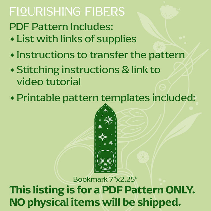 Starlit Skull Bookmark PDF