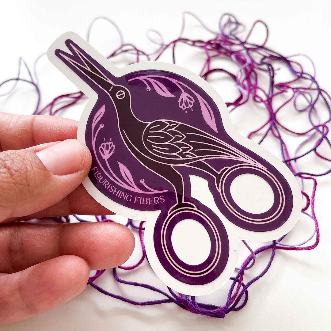Stork Embroidery Sticker – Flourishing Fibers