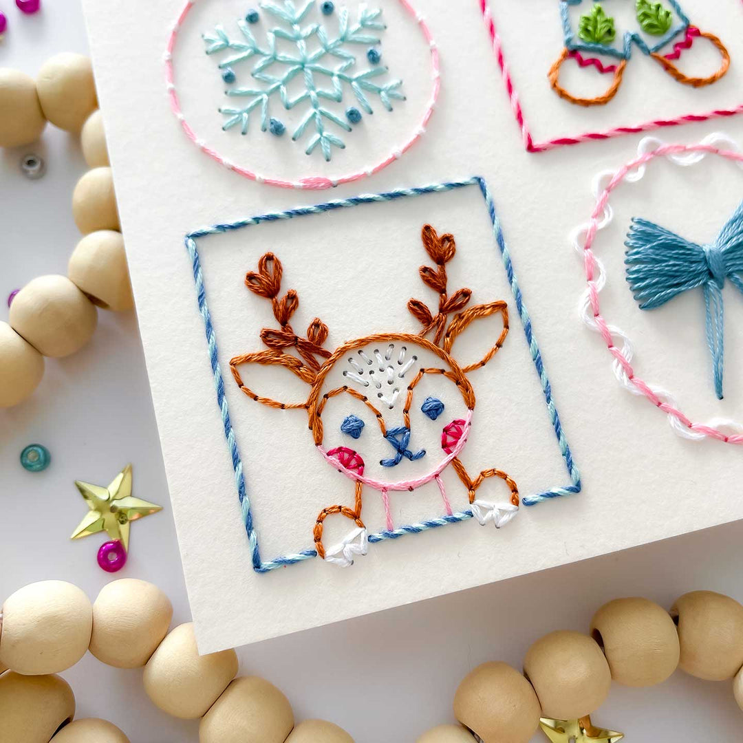 Christmas Stamp Sampler Card w/Envelope