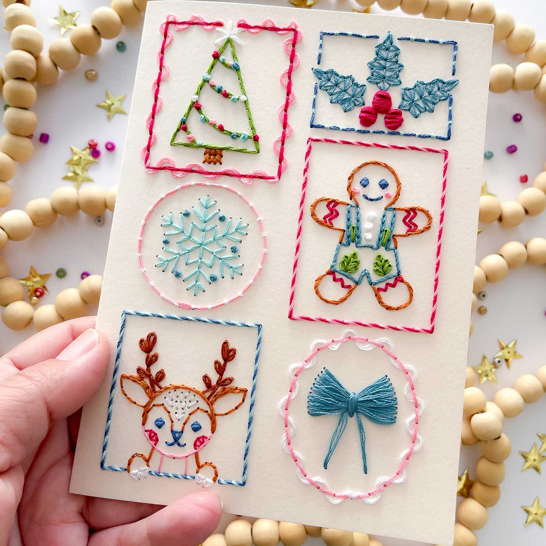 Christmas Stamp Sampler Card w/Envelope