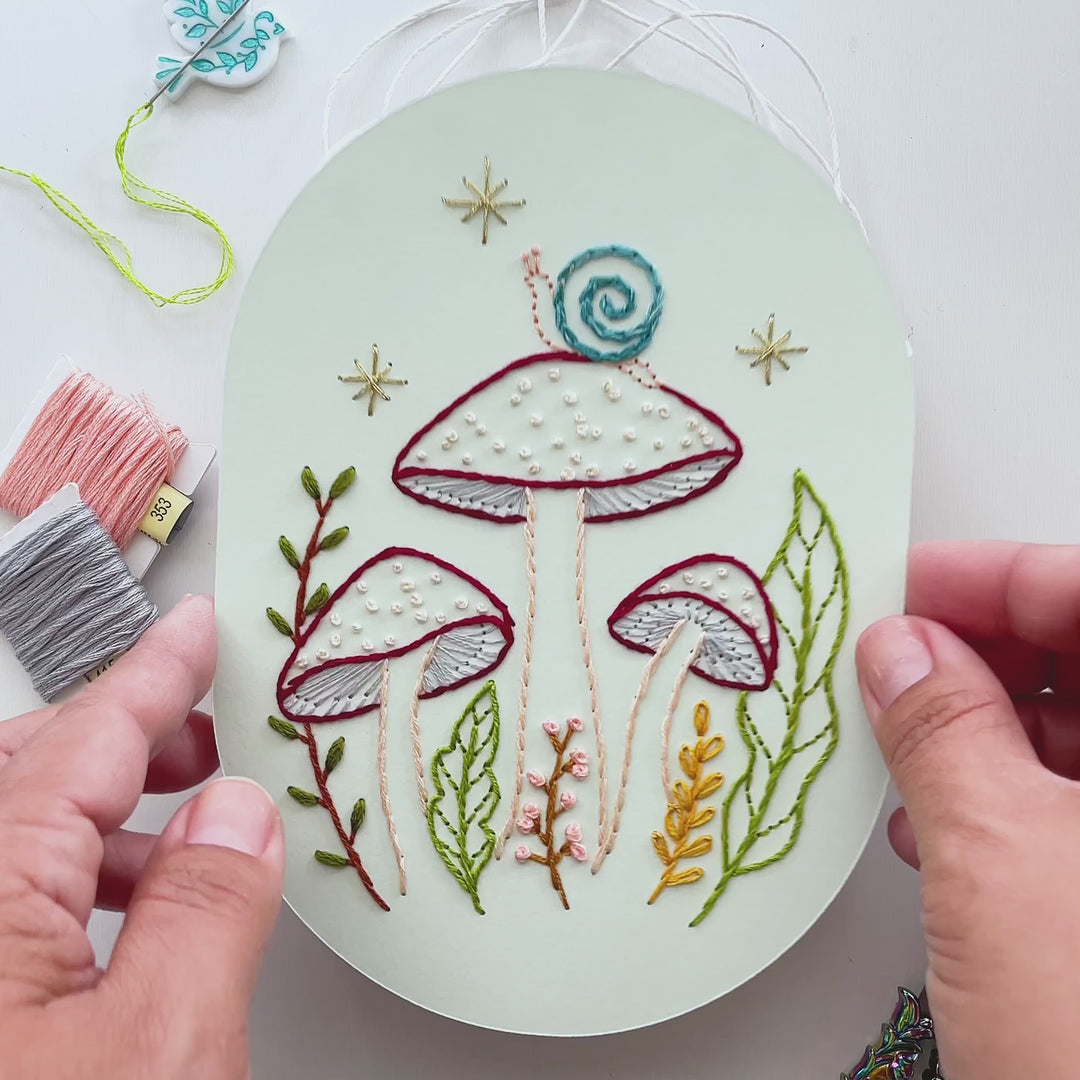 Mushroom Forest & Snail Wall Hanging